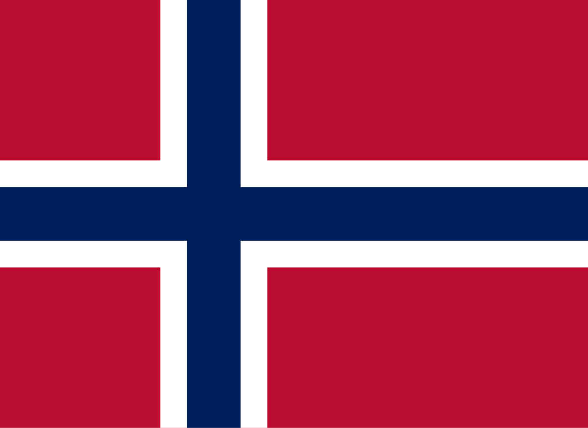Bilete av norsk flagg